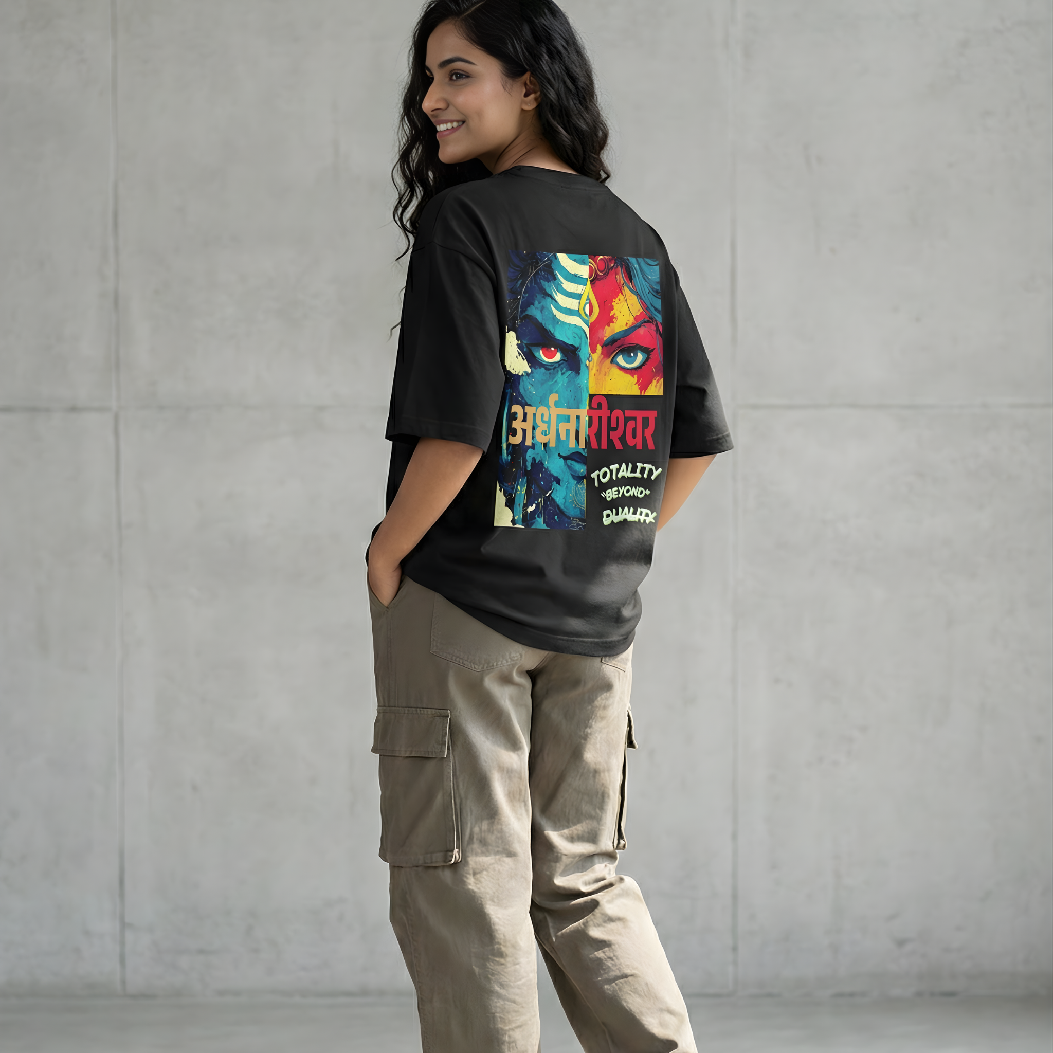 Ardhanarishwar Unisex Oversized Tee